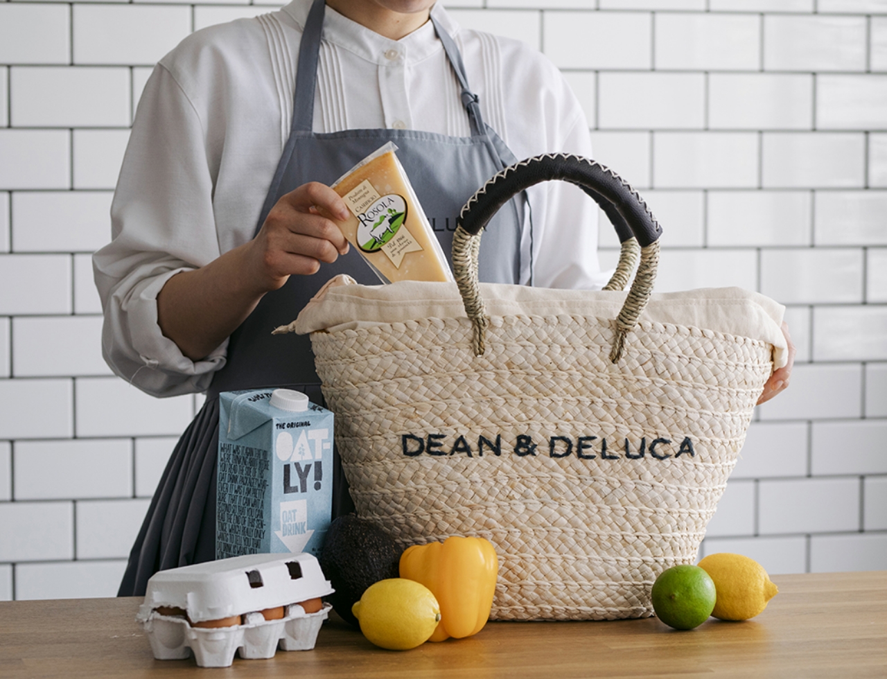 ディーン&デルーカ DEAN&DELUCA×BEAMS 保冷かごバッグ（小） - かご