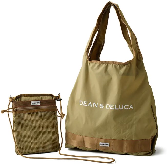 「DEAN & DELUCA × BRIEFING サコッシュトートバッグ ベージュ」