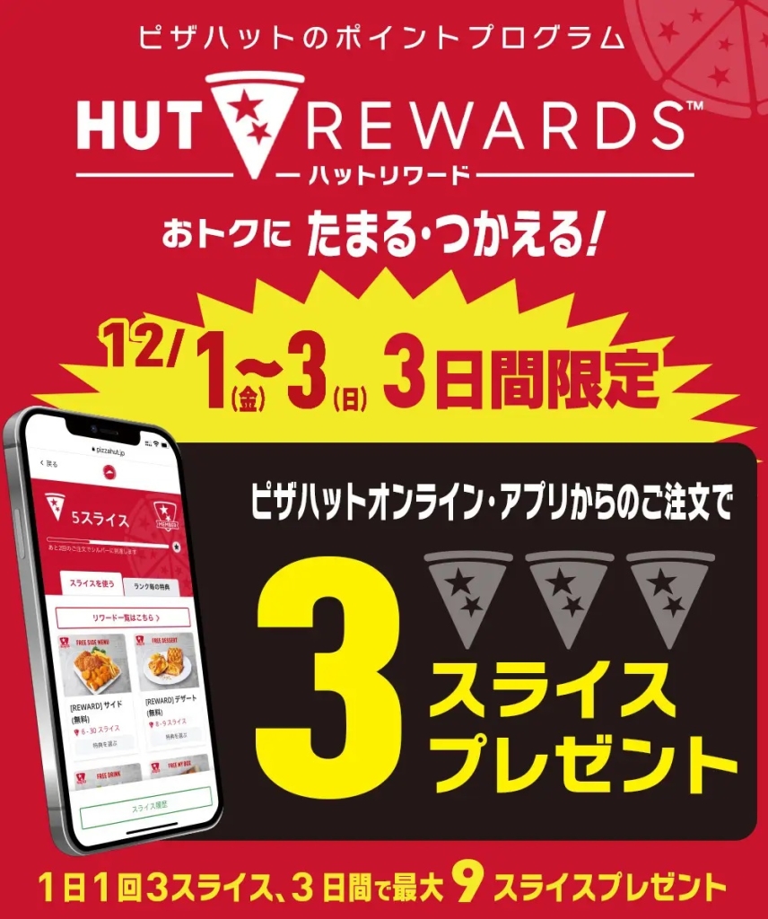 ピザハット 「HUT REWAEDS(ハットリワード)