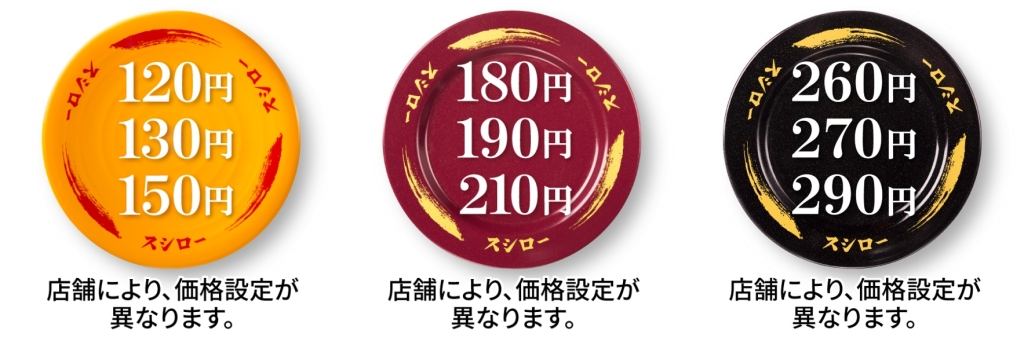 スシロー 店舗によって異なる皿の価格設定