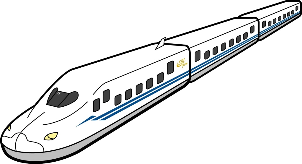 かっぱえびせん×東海道新幹線コラボ「EBI700S新幹線」イラスト