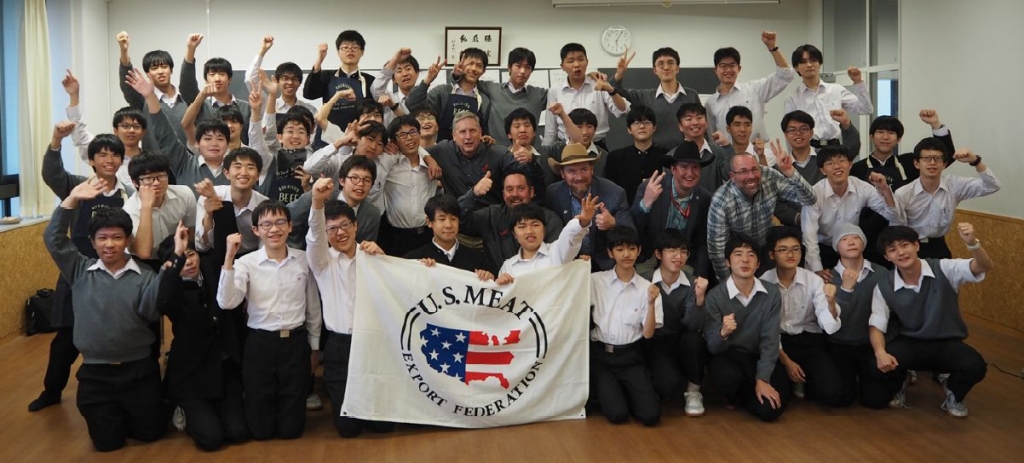 USMEF、本郷中学校・高等学校で学生向けプロジェクト