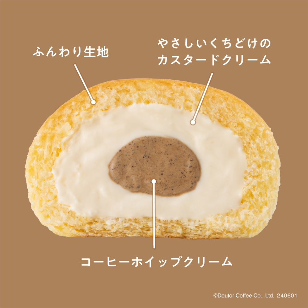 八天堂×ドトールコーヒー「カフェオレ くりーむパン」中身イメージ
