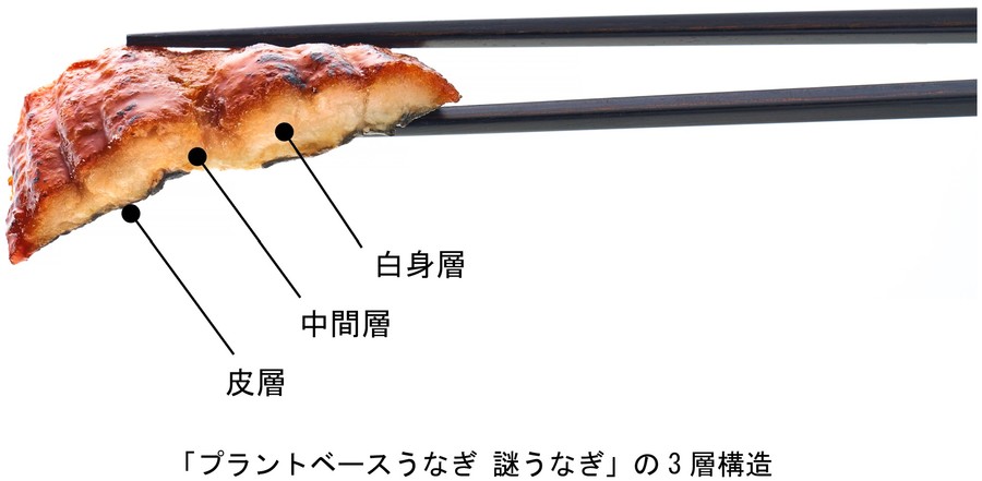 日清食品「プラントベースうなぎ 謎うなぎ」構造