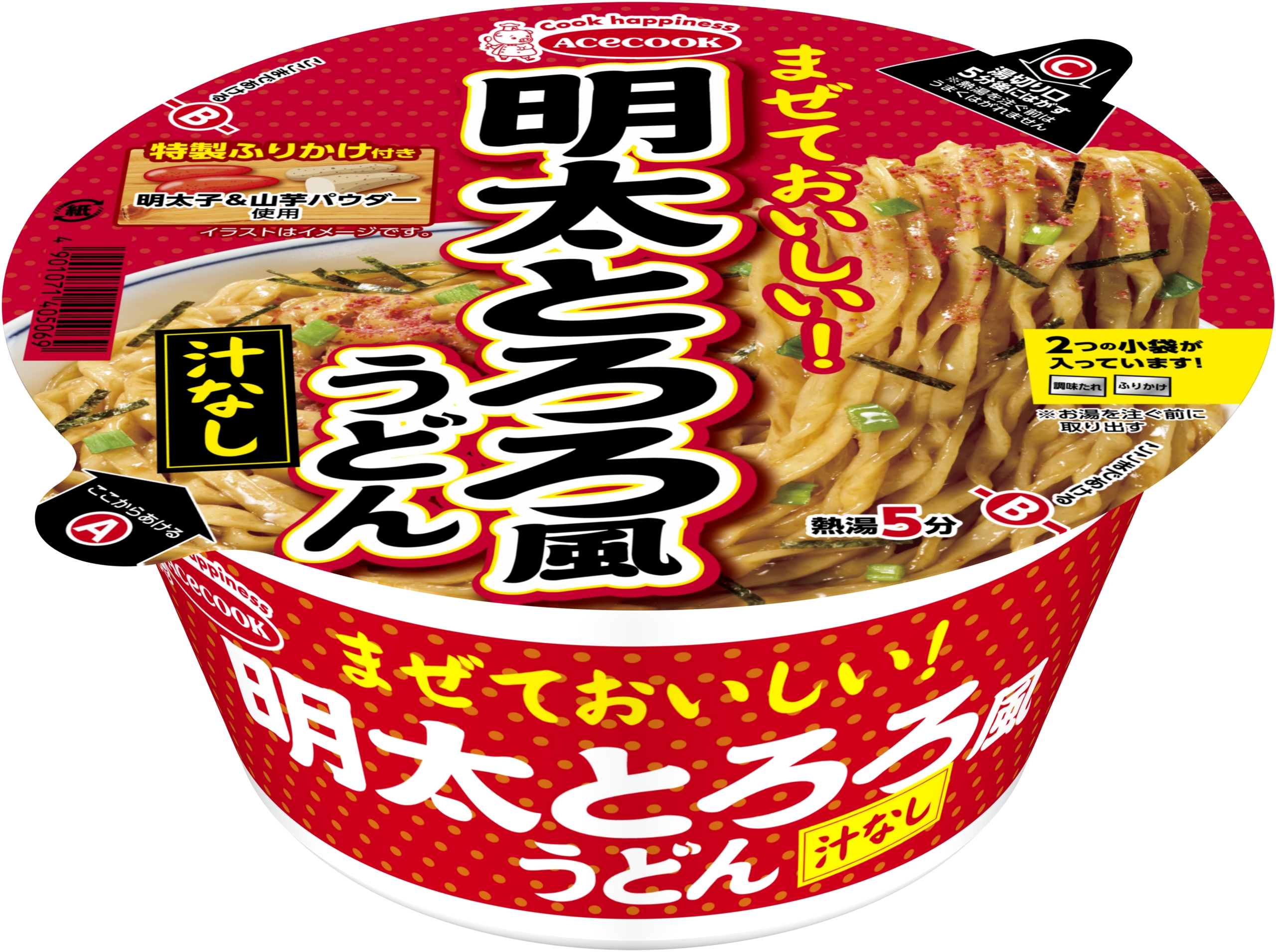 エースコック「明太とろろ風うどん」