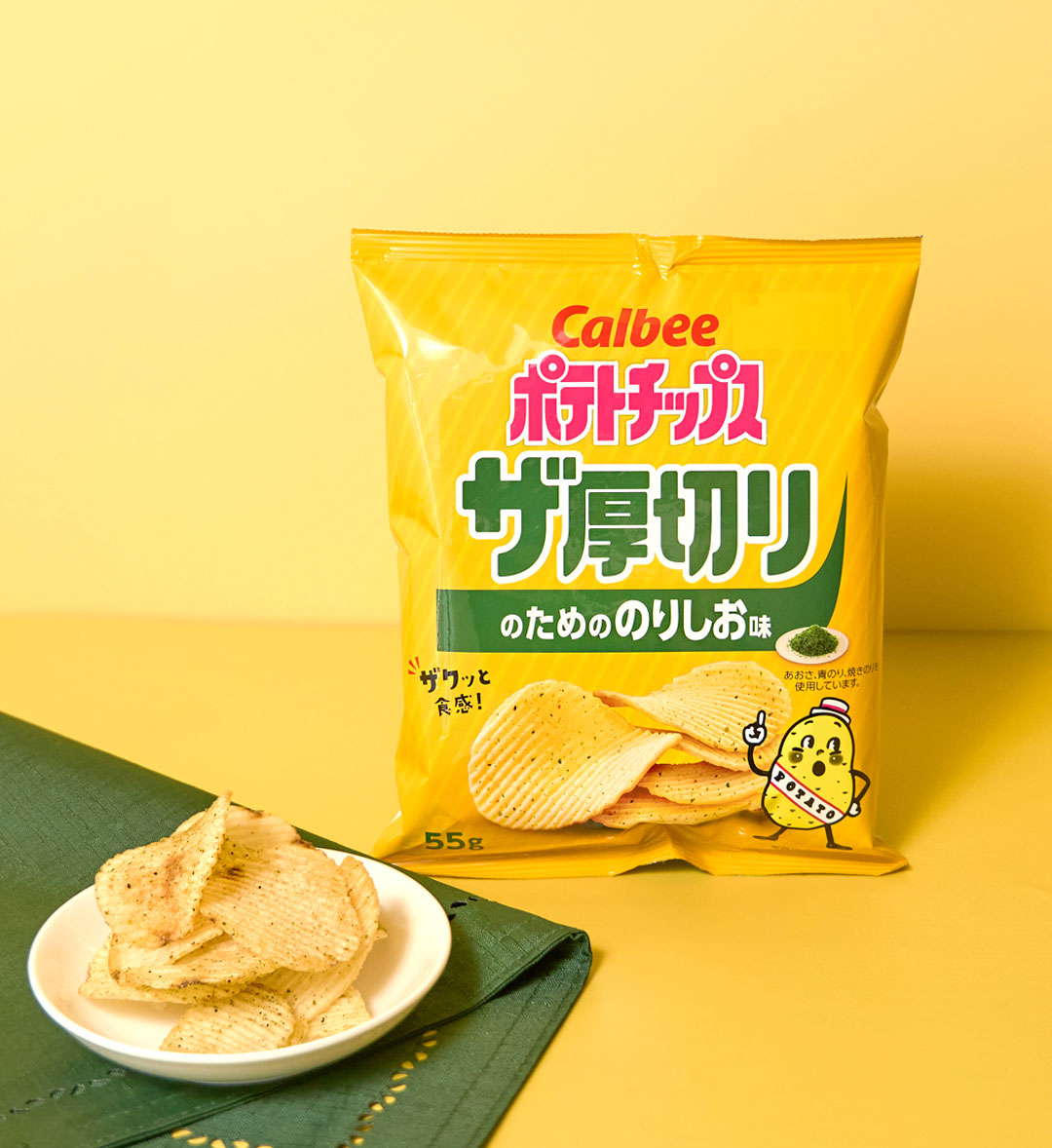 カルビー「ポテトチップス ザ厚切り のためののりしお味」コンビニ先行発売