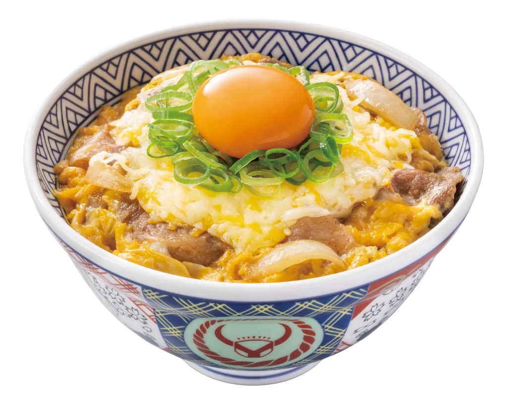 吉野家 「チーズ月見牛とじ丼」