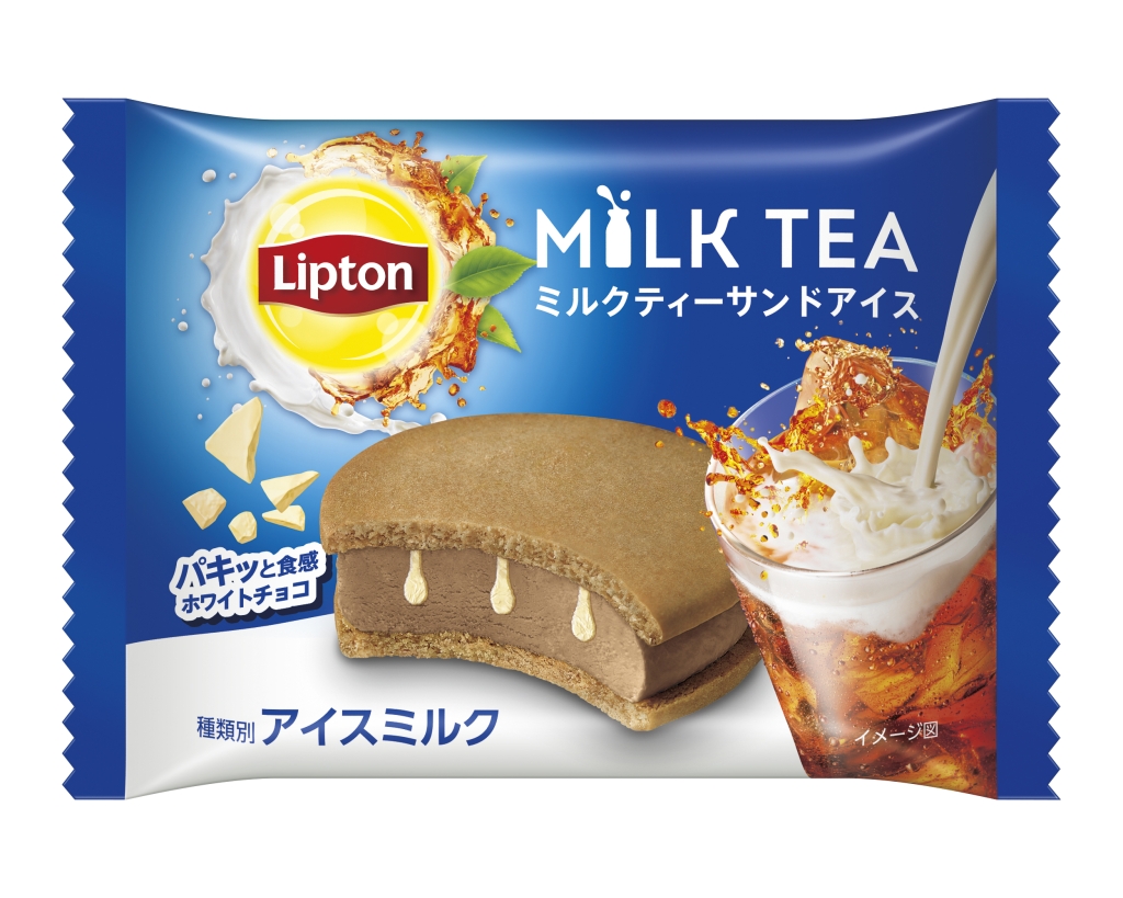 森永乳業「リプトン ミルクティーサンドアイス」