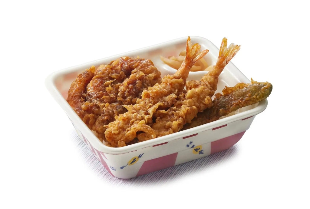 天丼てんや 「たれづけ海老づくし天丼弁当(お新香付)」