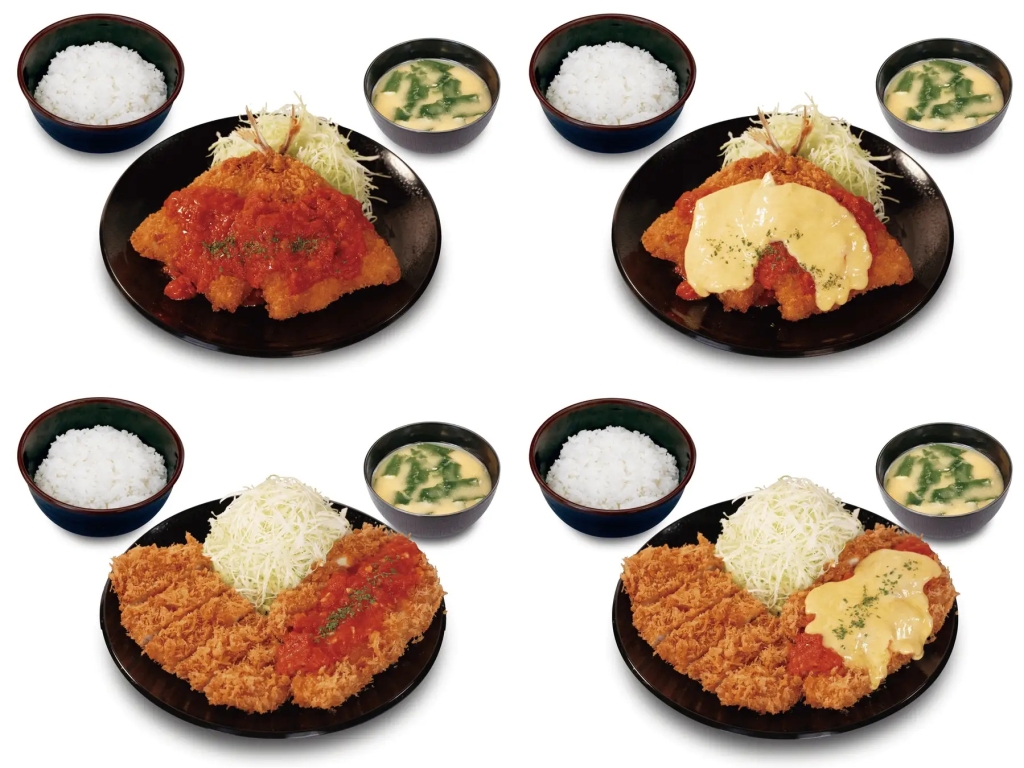 松のや 「トマトアジフライ定食」「チーズトマトアジフライ定食」「ロースかつ&トマトささみかかつ1本定食」「ロースかつ&チーズトマトささみかつ定食」