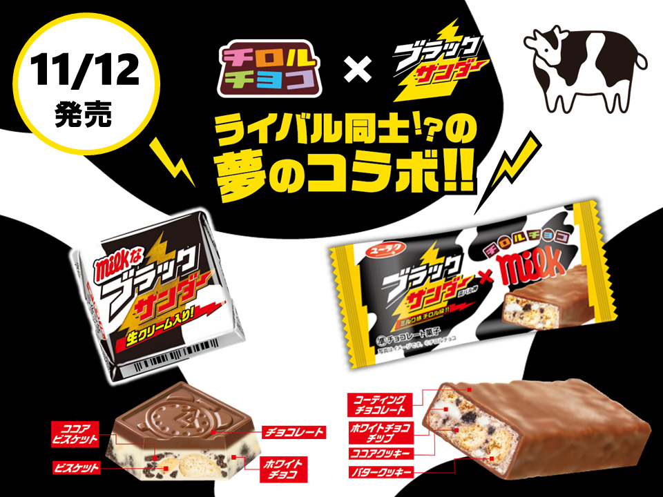 “ブラックサンダー×チロルチョコ”が同時コラボ