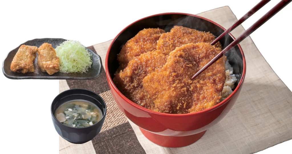 すかいらーく 「新潟タレかつ丼(4枚)&から揚げ･味噌汁セット」