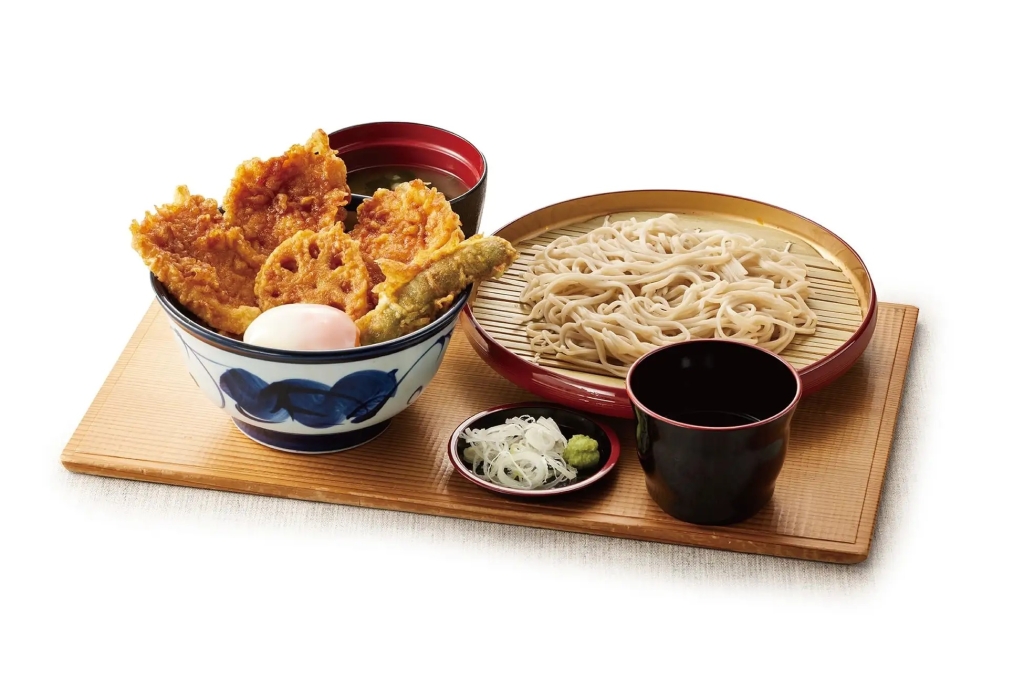 天丼てんや 「たれづけ親子鶏天丼 サービスセット」