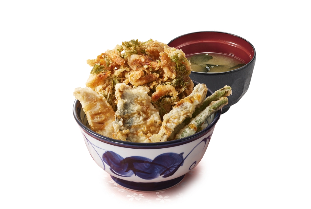 天丼てんや「桜海老と鰆の天丼(みそ汁付)」