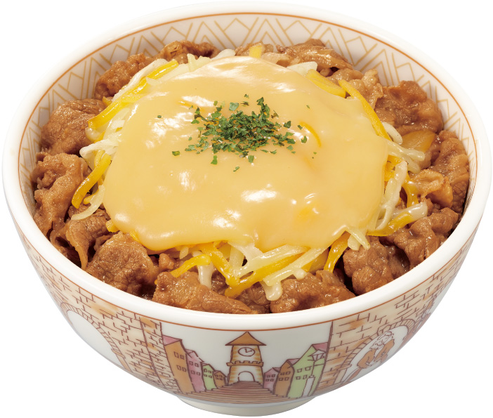 すき家「とろ～り3種のチーズ牛丼」