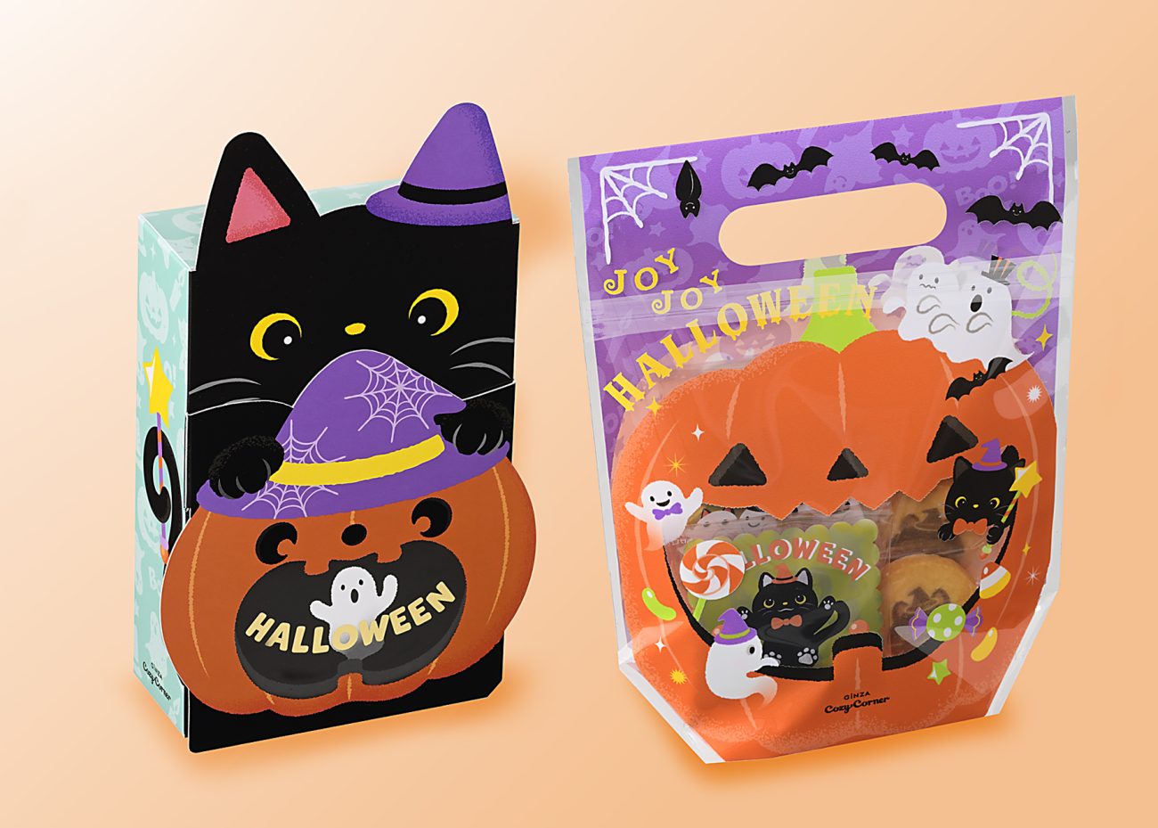 銀座コージーコーナー、黒ねこやジャック・オ・ランタンをデザインした