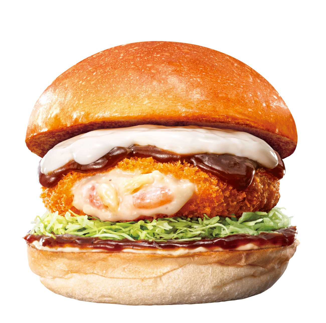 ロッテリア 期間限定「えびグラタンバーガー」発売/えびのビスクソース